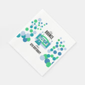 ジャンピングキャッスルバウンシーボーイズ誕生日パーティー スタンダードランチョンナプキン (角)