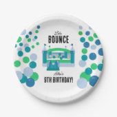 ジャンピングキャッスルバウンシーボーイズ誕生日パーティー ペーパープレート (正面)