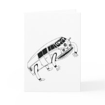 ジャンピングコムビバンイラストレーショングリーティングカード