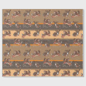 ジャンピングジャッカロップクリスマスラッピング紙 ラッピングペーパー (フラット)