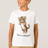 ジャンピングタイガーキューブ Tシャツ (正面)
