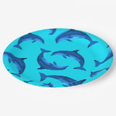 ジャンピングドルフィントロピカルサマーパーティープレート ペーパープレート (アングル)
