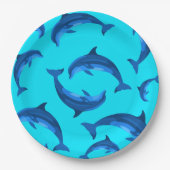 ジャンピングドルフィントロピカルサマーパーティープレート ペーパープレート (正面)