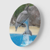 ジャンピングドルフィン ラージ壁時計 (傾斜)
