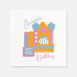 ジャンピングバウンシーレンタルパーティーハウス誕生日 スタンダードカクテルナプキン