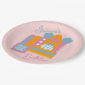 ジャンピングバウンシーレンタルパーティーハウス誕生日 ペーパープレート (アングル)