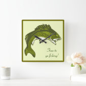 ジャンピングバスクロック スクエア壁時計 (ホーム)