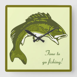 ジャンピングバスクロック スクエア壁時計