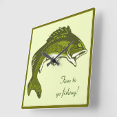 ジャンピングバスクロック スクエア壁時計 (傾斜)