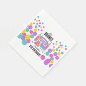 ジャンピングバニーキャッスルガールズバースデーパーティー スタンダードランチョンナプキン (角)