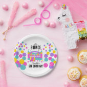 ジャンピングバニーキャッスルガールズバースデーパーティー ペーパープレート (パーティー)