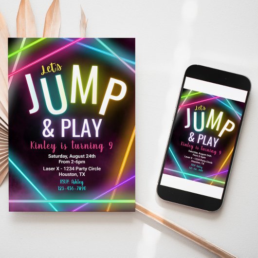 ジャンピングバースデー招待状 | ジャンピングパーティー 招待状