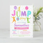 ジャンピングバースデー招待状 バウンス トランポリンパーティー 招待状 (スタンド正面)
