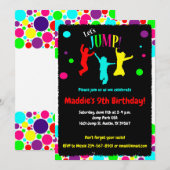 ジャンピングパーティー/トランポリンバースデーパーティー 招待状 (正面/裏面)