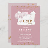 ジャンピングパーティー バウンスハウス トランポリン 誕生日 招待状 (正面/裏面)