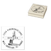 ジャンピングピットブルテリア差出人住所スタンプ ラバースタンプ (押印)