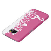 ジャンピングミュージカルノート熱いピンクと白 Case-Mate iPhoneケース (下部)