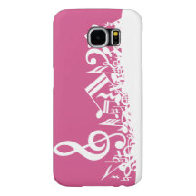 ジャンピングミュージカルノート熱いピンクと白