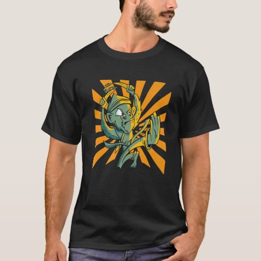 ジャンピングモンキー空手 Tシャツ (正面)
