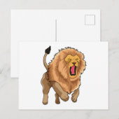 ジャンピングライオン ポストカード (正面/裏面)