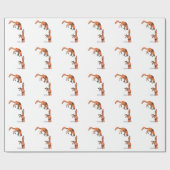 ジャンピングレッドキツネ ラッピングペーパー (フラット)