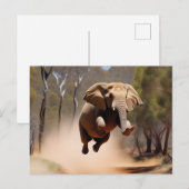 "ジャンピング・ジョイ: アニメーション・エレファンツ・リープ" ポストカード (正面/裏面)