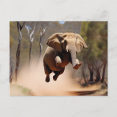 "ジャンピング・ジョイ: アニメーション・エレファンツ・リープ" ポストカード (正面)