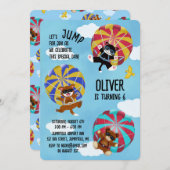 ジャンピング・フォー・ジョイ バースデー・パーティー招待状 招待状 (正面/裏面)