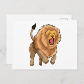 ジャンピング・ライオン ポストカード (正面/裏面)