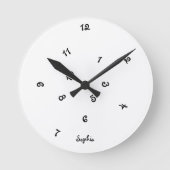 ジャンブおもしろいルアワーズチルドレン子供部屋ベッドルームデコール ラウンド壁時計 (正面)