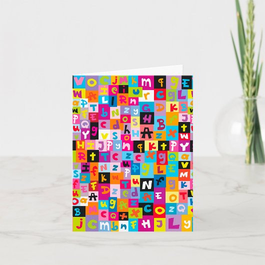 ジャンブルアルファベットパターン カード