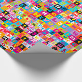 ジャンブルアルファベットパターン ラッピングペーパー