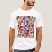 ジャンブルアルファベットパターン Tシャツ (正面)