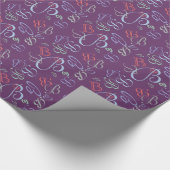 ジャンブル変更モノグラムすべての行事 ラッピングペーパー (角)