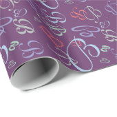 ジャンブル変更モノグラムすべての行事 ラッピングペーパー (ロールコーナー)