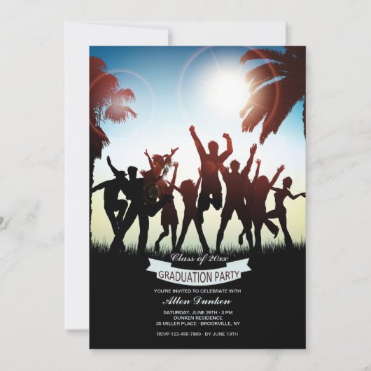 ジャンプしてジョイ招待状 招待状 (正面)