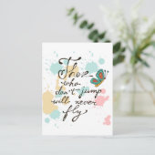 ジャンプしない人は決して飛ばない ポストカード (スタンド正面)