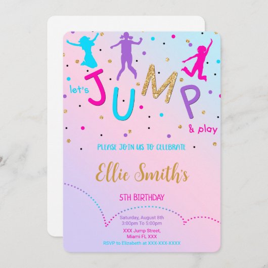 ジャンプしよう！のお誘い 招待状 (正面/裏面)