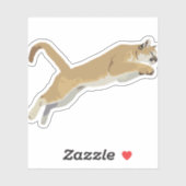 ジャンプするクーガー シール (シート)