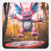 ジャンプする怪物 スクエアシール (正面)