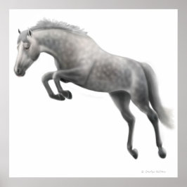 ジャンプする白馬 ポスター