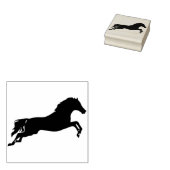 ジャンプする馬のアートスタンプ ラバースタンプ (押印)