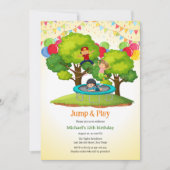 ジャンプとキッズトランポ遊リンのバースデーパーティー 招待状 (正面)
