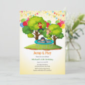 ジャンプとキッズトランポ遊リンのバースデーパーティー 招待状 (スタンド正面)