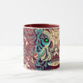 ジャンプのまわりに幽霊マスクマググ マグカップ (中央)