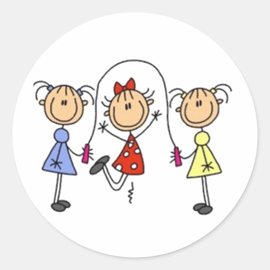 ジャンプの棒の図 ラウンドシール (正面)