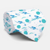 ジャンプインとスイミングパターンアート ネクタイ (ロール)
