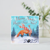 ジャンプキツネクリスマスカード カード (スタンド正面)