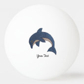 ジャンプグリッタールックドルフィンダークブルーとホワイト 卓球ボール (裏面)