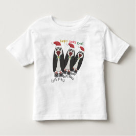 ジャンプジミニクリスマス – キッドサイズ – ペンギンおもしろいズ トドラーTシャツ